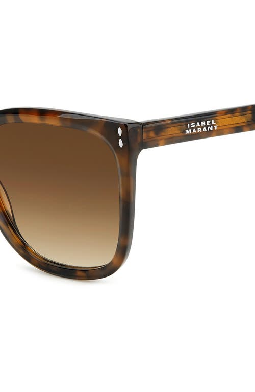 Shop Isabel Marant In Love 57mm Gradient Square Sunglasses In Havana/brown Gradient