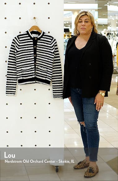 La Ligne Braid Stripe Cardigan | Nordstrom