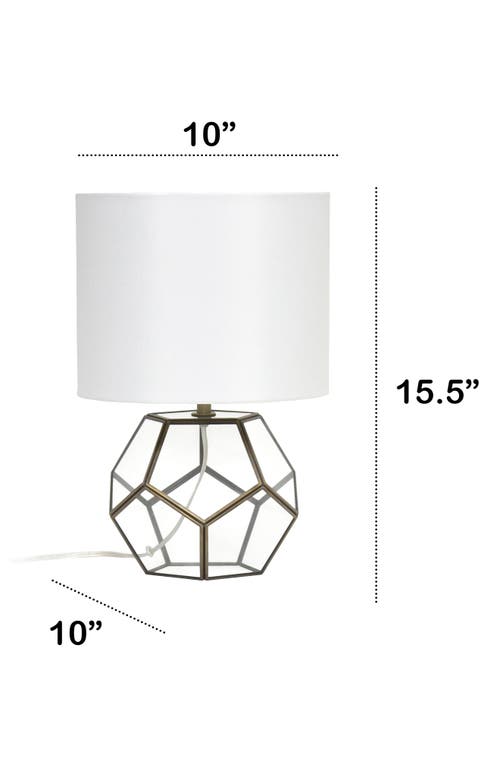 Shop Lalia Home Octagonal Table Lamp In Brass/clear Glass