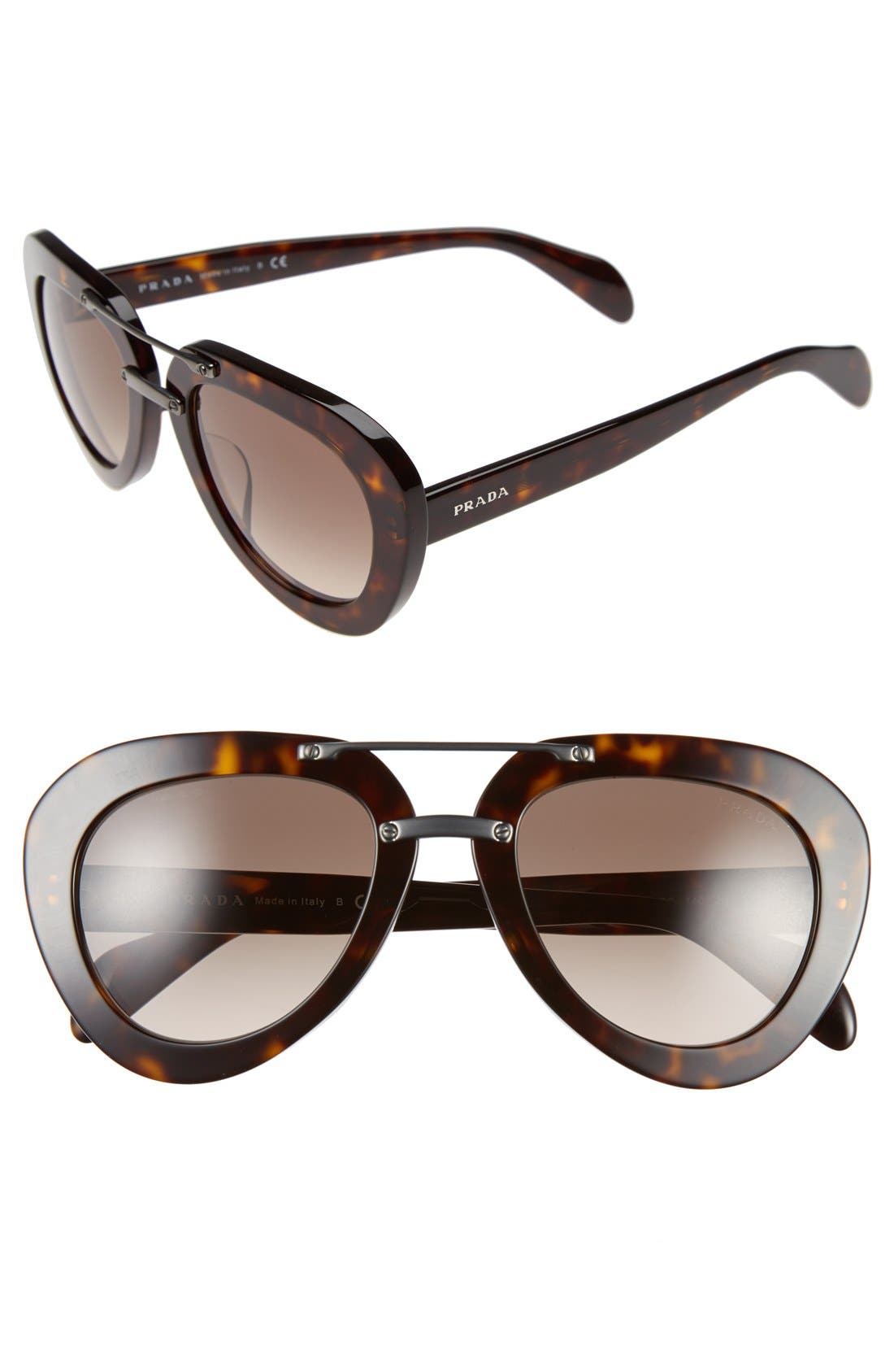 prada black aviator sunglasses