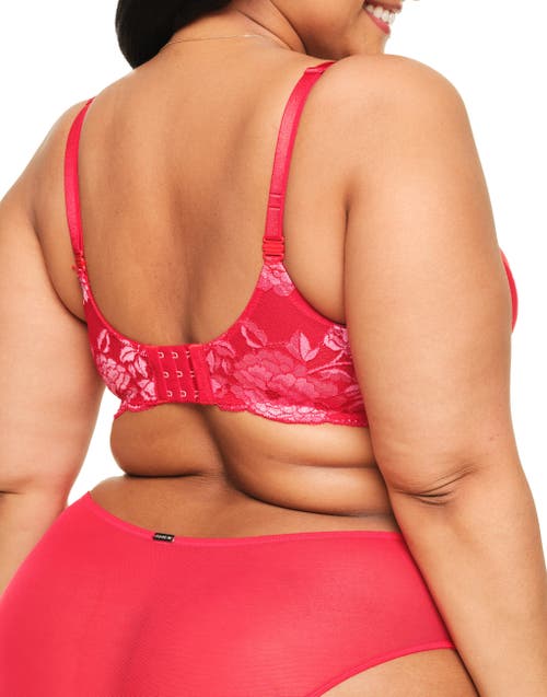 Shop Adore Me Missy Unlined Demi Bra In Dark Red