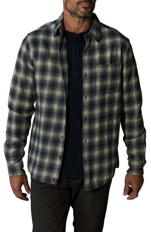 The Normal Brand Louis Heavyweight Flannel Overshirt In Carbon Plaid