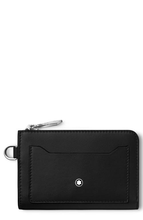 Montblanc Meisterstück Leather Zip Card Case in Black