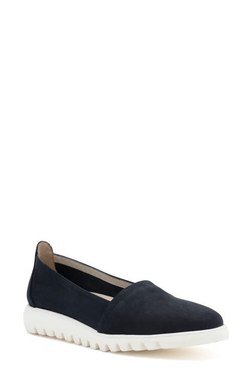 Elia Patent Leather Platform Loafer in Navy Tiffany
