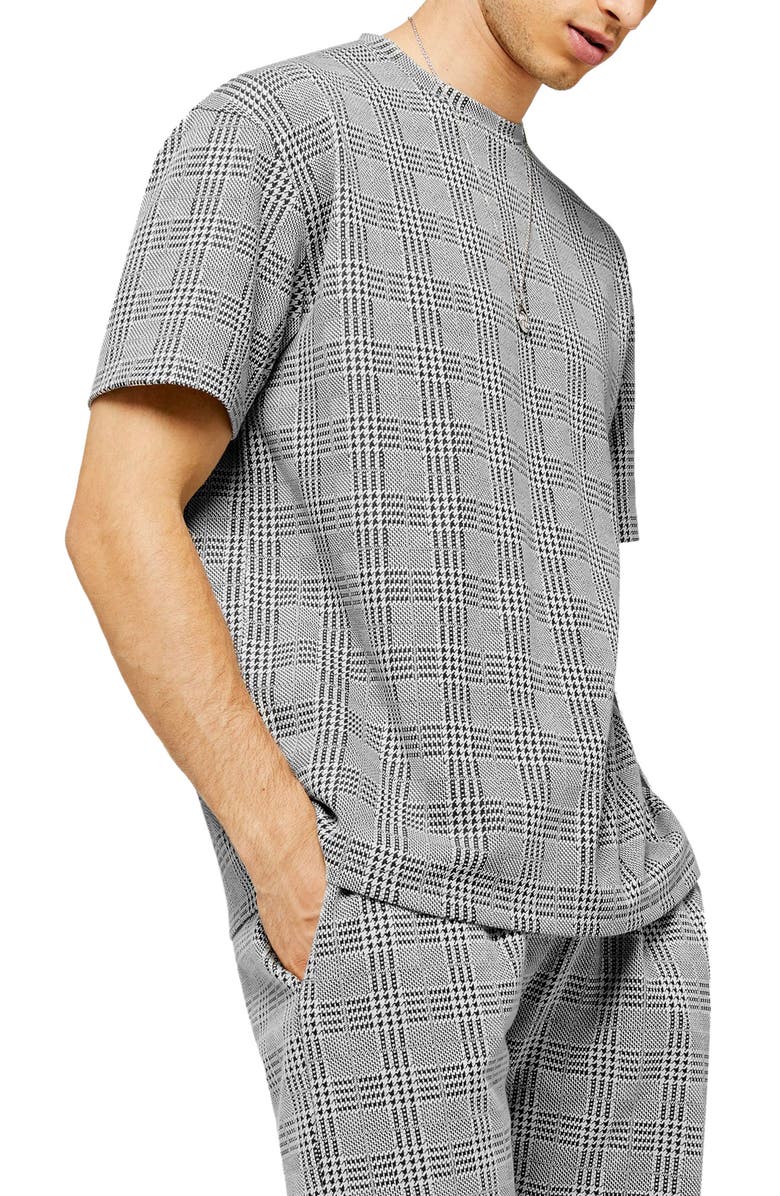 Topman Classic Fit Prince of Wales Plaid T-Shirt | Nordstrom