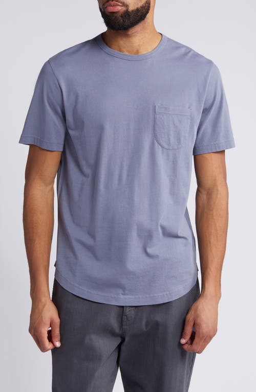Short Sleeve Curved Hem T-Shirt in Grey Folkstone