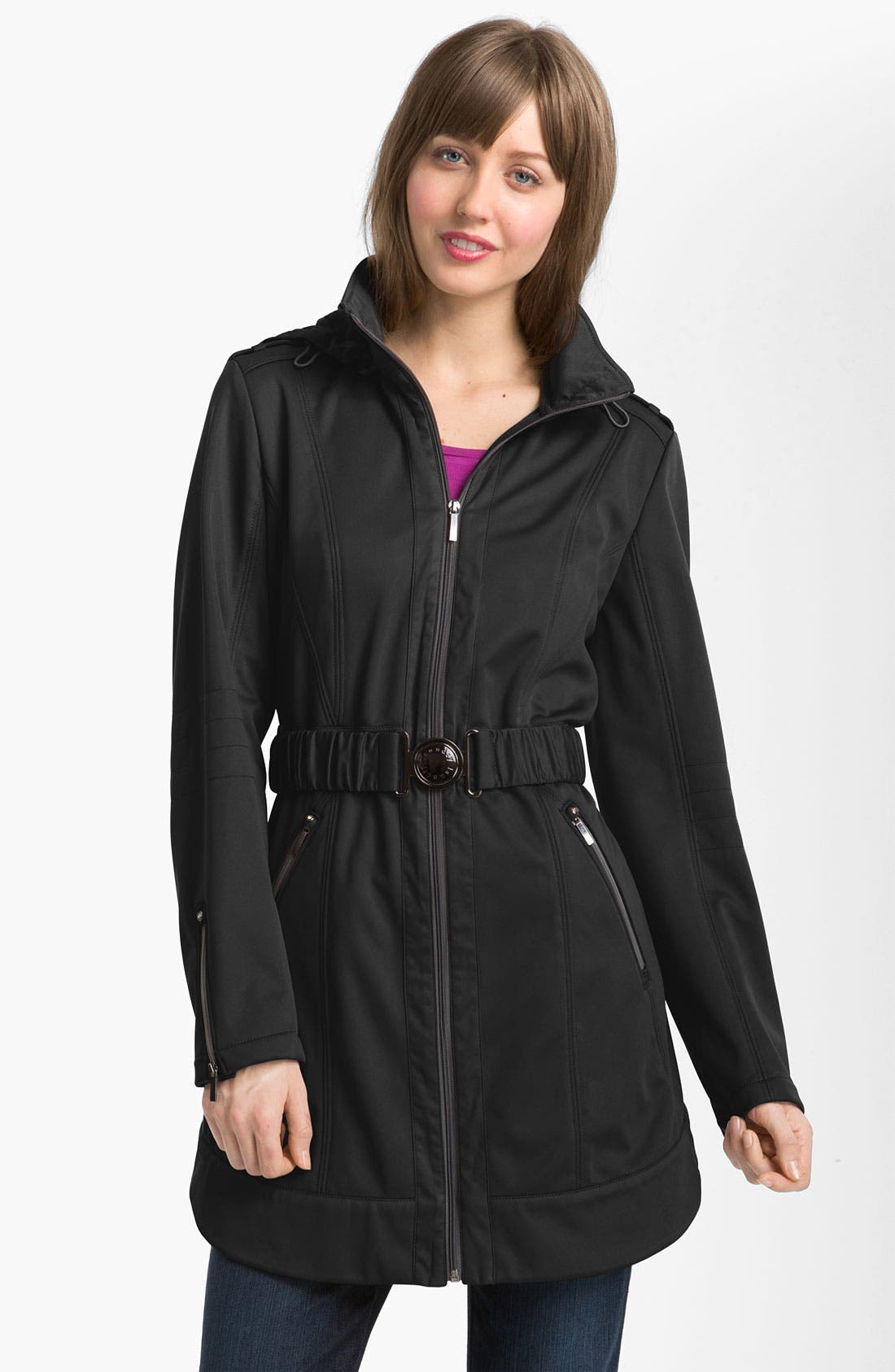 Laundry by Shelli Segal Softshell Jacket with Detachable Hood Nordstrom
