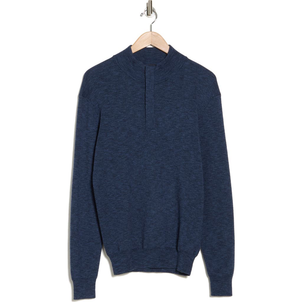 Westzeroone Neige Half Zip Pullover In Navy