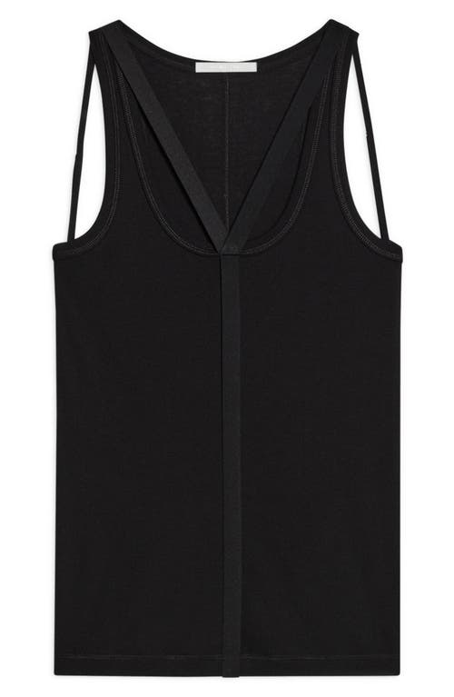 Helmut Lang Pima Cotton And Modal-blend Jersey Tank In Black