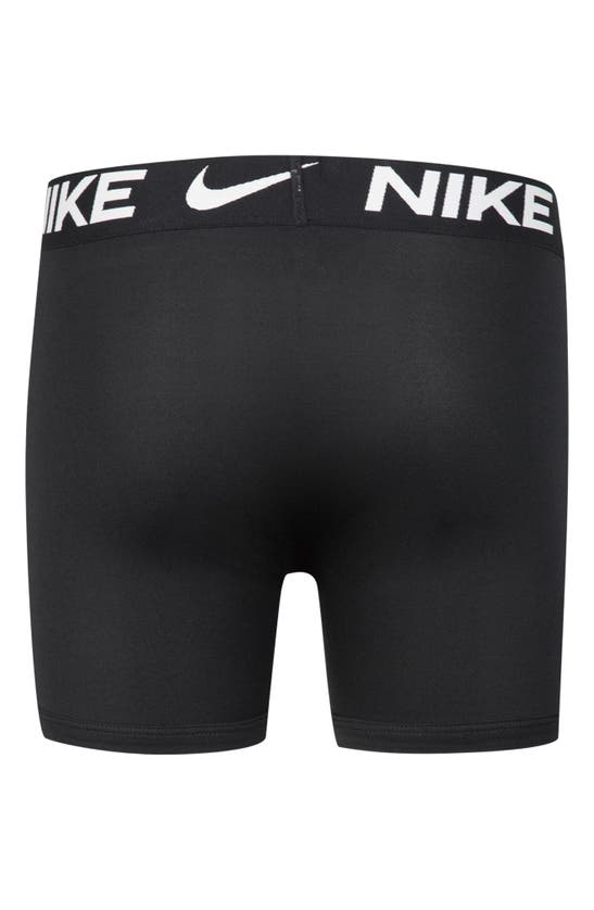 Nike Kids' Essential Dri-fit Micro Assorted 3-pack Boxer Briefs In Black