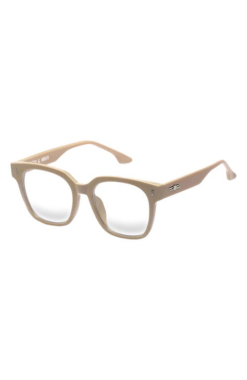 Shop Fifth & Ninth Sage 53mm Round Blue Light Blocking Glasses In Beige/clear