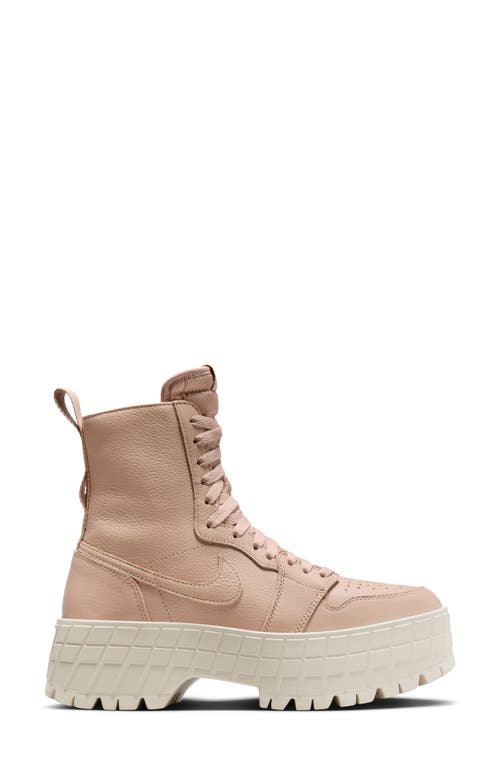 Jordan Air  1 Brooklyn Platform Sneaker In Legend Medium Brown/ore Wood