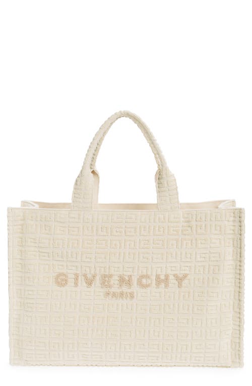 Givenchy G-Tote Cotton Terry Tote in Ivory at Nordstrom