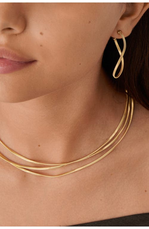 Marco Bicego Marrakech Twist Hoop Earrings In 18k Yellow Gold