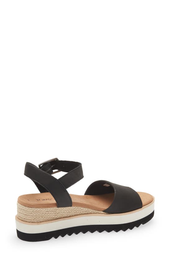 Toms Diana Wedge Sandal In Black Leather | ModeSens
