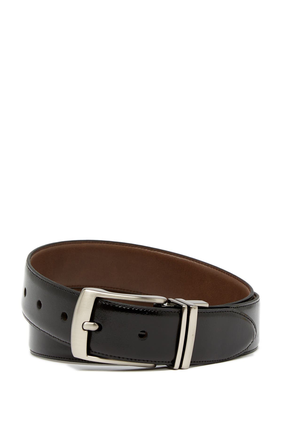 Boconi Reversible Leather Belt In Blk/brn