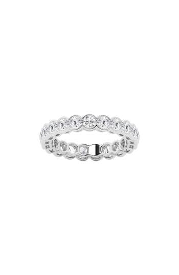 Shop Badgley Mischka Collection 14k Gold Round Lab Created Diamond Eternity Band Ring In Platinum