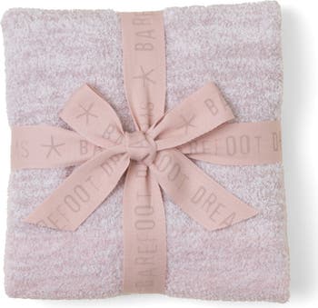 Barefoot Dreams CozyChic Lite Ribbed Blanket - Pink - Bibs and