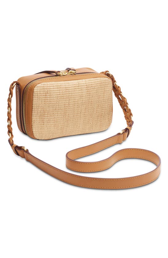 Shop Rag & Bone Cami Straw & Leather Camera Bag In Natural