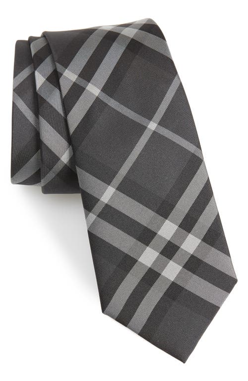 burberry Manston Silk Tie in Charcoal