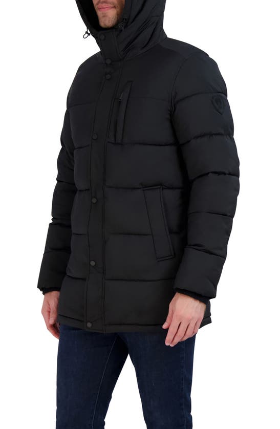 Vince Camuto Quilted Stretch Puffer Jacket In Black | ModeSens