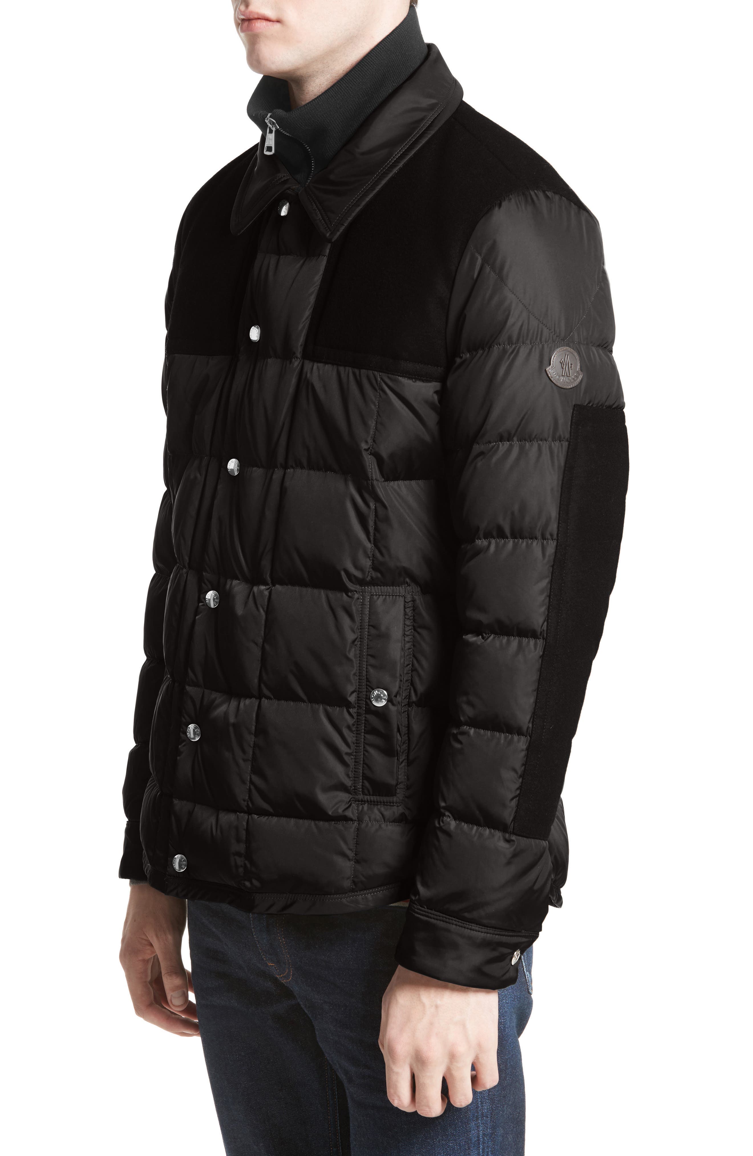 Moncler Clovis Mixed Media Quilted Down 