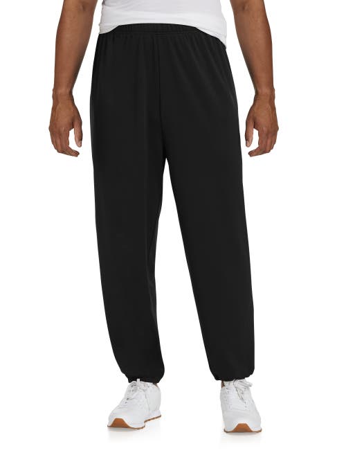 Shop Reebok Performance Jersey Elastic-hem Tech Pants In Black