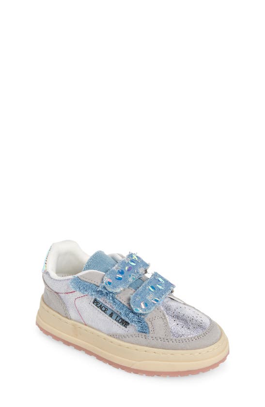 Shop Steve Madden Kids' Tdream Sneaker In Denim Multi