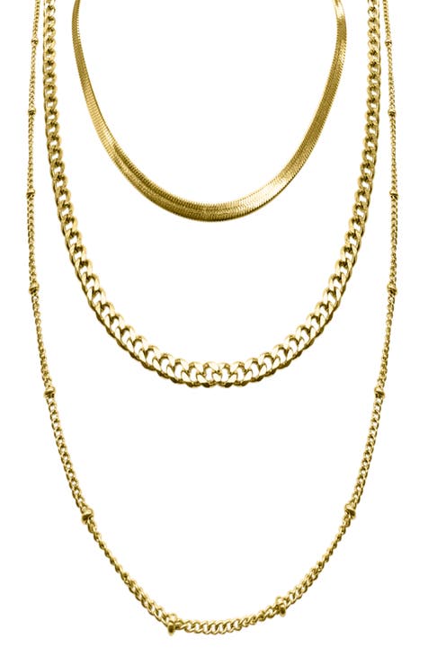 Water Resistant Layered Chain Necklace