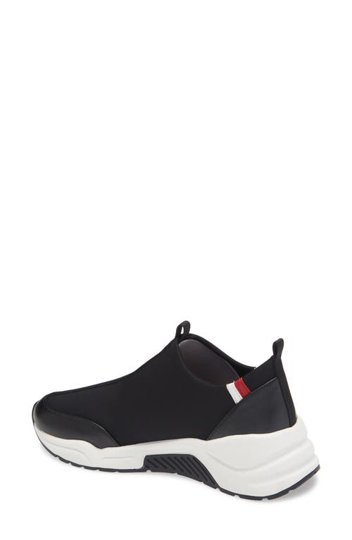 Linea Paolo Robbie Slip-on Sneaker In Black Stretch Fabric