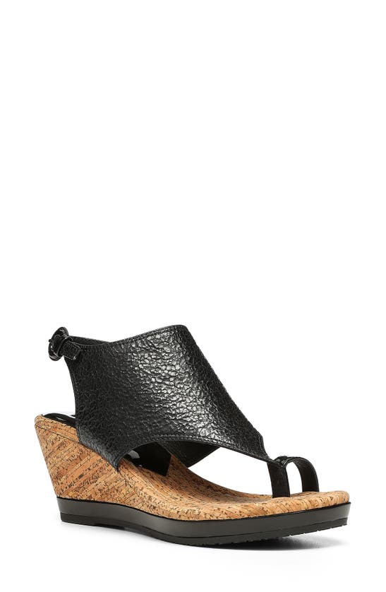 Donald Pliner Mandy Wedge Sandal In Black