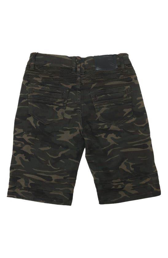 Shop X-ray Xray Kids' Moto Denim Shorts (toddler)<br /> In Olive Camo