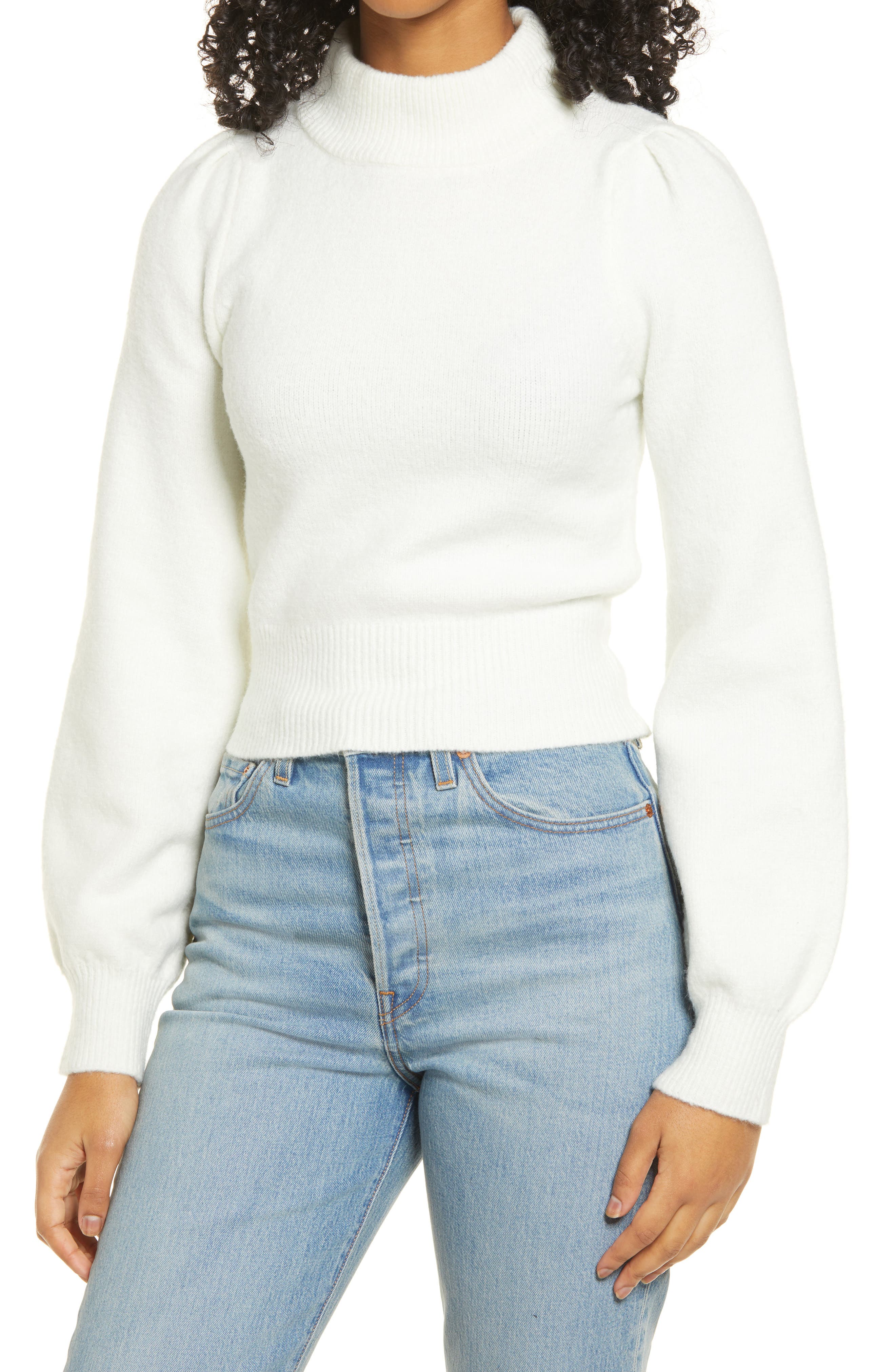 women's merino wool mock turtleneck sweater