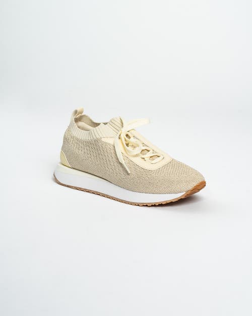 Allegra James Josie Knit Sneaker In Beige
