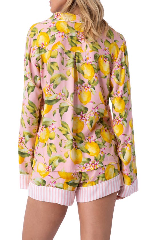 Shop Pj Salvage In Bloom Button-up Pajama Top In Lemon