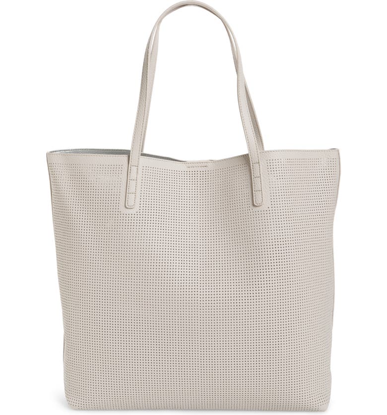 Street Level Reversible Perforated Faux Leather Tote | Nordstrom