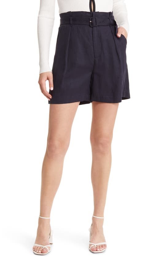 Sophie Rue Keni Belted Shorts In Navy