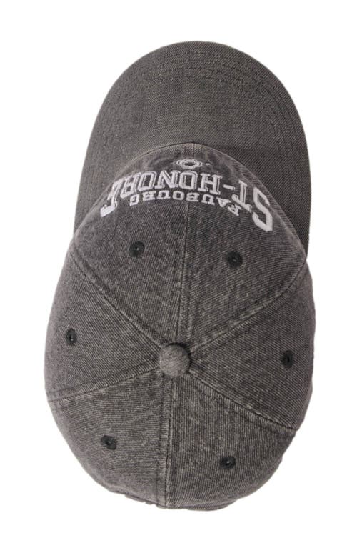 Shop Maje Saint Honoré Denim Cap In Grey