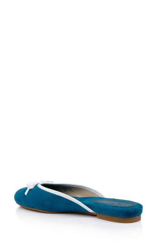 Dee Ocleppo Athens Terry-cloth Mules In Teal
