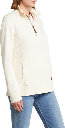 Womens quilted quarter online zip pullover