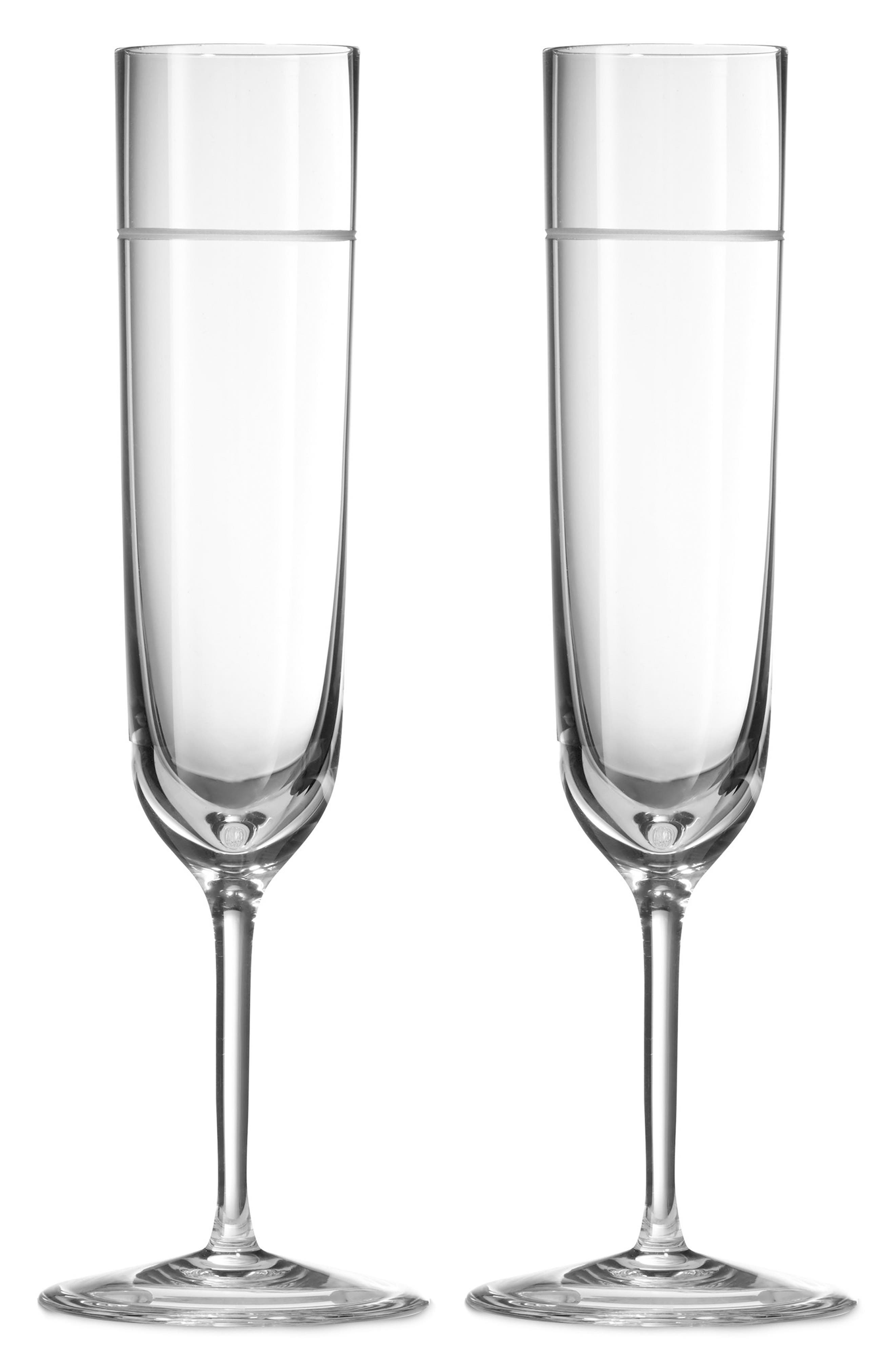 Vera Wang x Wedgwood Bande Set of 2 Crystal Champagne Flutes Nordstrom