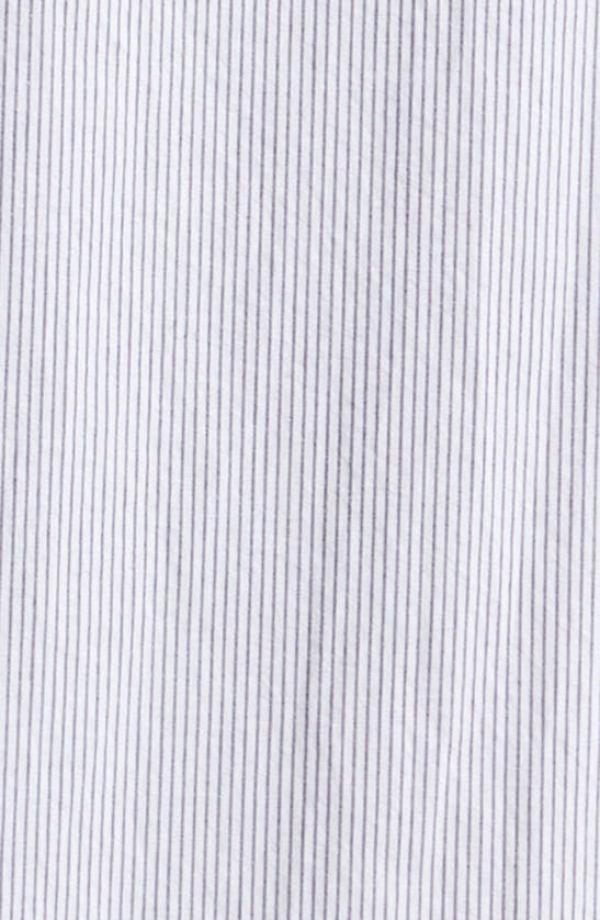 Shop Atm Anthony Thomas Melillo Stripe Colorblock Long Sleeve Shirtdress In Chalk / Ink