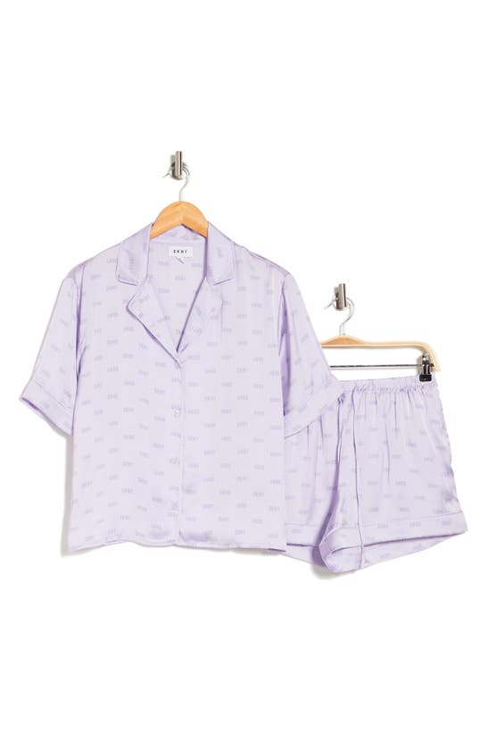 Dkny Satin Shorts Pajamas In Orchid