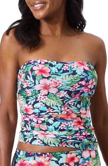 Tommy Bahama Island Cays Sea Fronds Twist-Front Bandeau Top