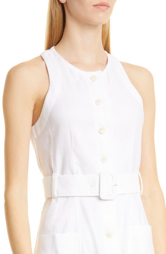 Shop Ted Baker London Jancita Button-up Sleeveless Midi Dress In White