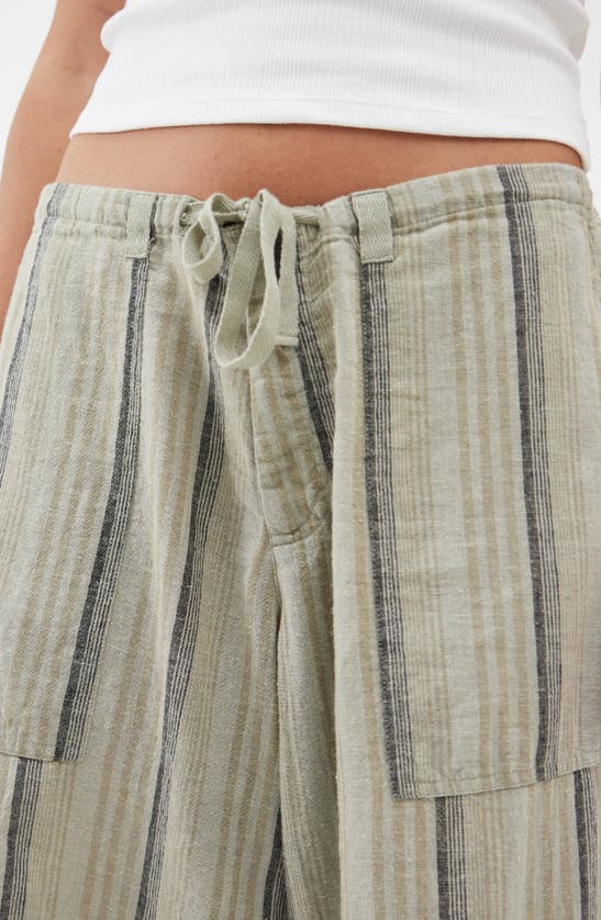 Shop Bdg Urban Outfitters Stripe Cargo Pants In Green Stripe
