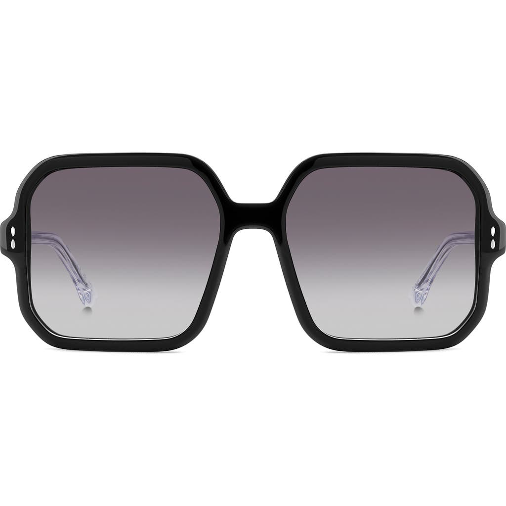 Isabel Marant 57mm Gradient Square Sunglasses In Black