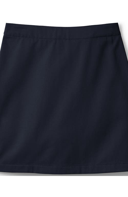 LANDS' END LANDS' END SCHOOL UNIFORM GIRLS SLIM BLEND CHINO SKORT ABOVE KNEE