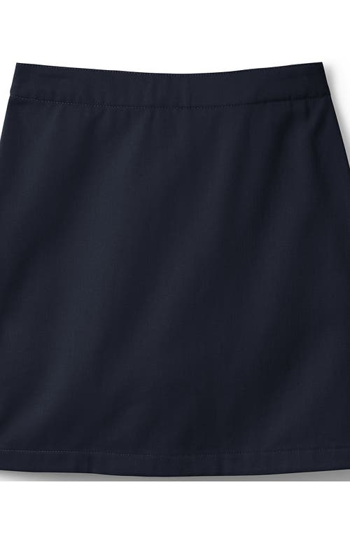 Shop Lands' End School Uniform Girls Blend Chino Skort Above Knee In Classic Navy