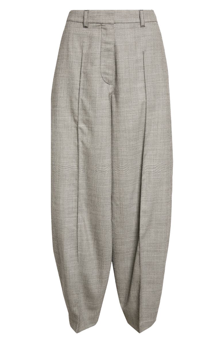 Stella McCartney Pleated Wide Leg Tapered Stretch Wool Trousers | Nordstrom